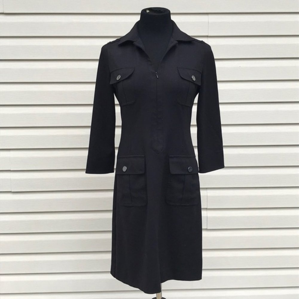 Etcetera black dress with pockets in front
